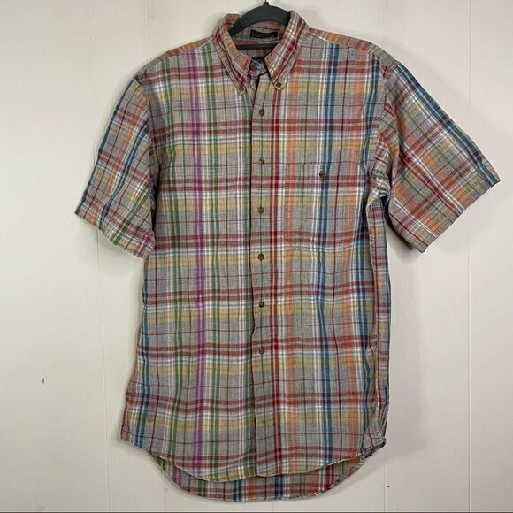 Vintage Colours by Alexander Julian Rainbow Plaid Button Down Shirt - Picture 1 of 4